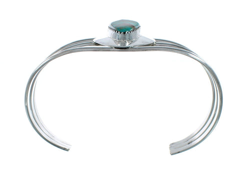 Native American Turquoise Sterling Silver Tear Drop Navajo Cuff Bracelet X11409